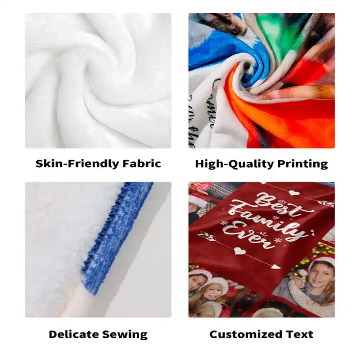 Puppy Dog Personalized Photos Text  Flannel Blankets