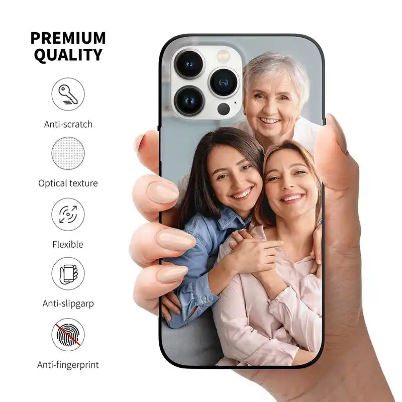 Custom Full Photo Text iPhone Case