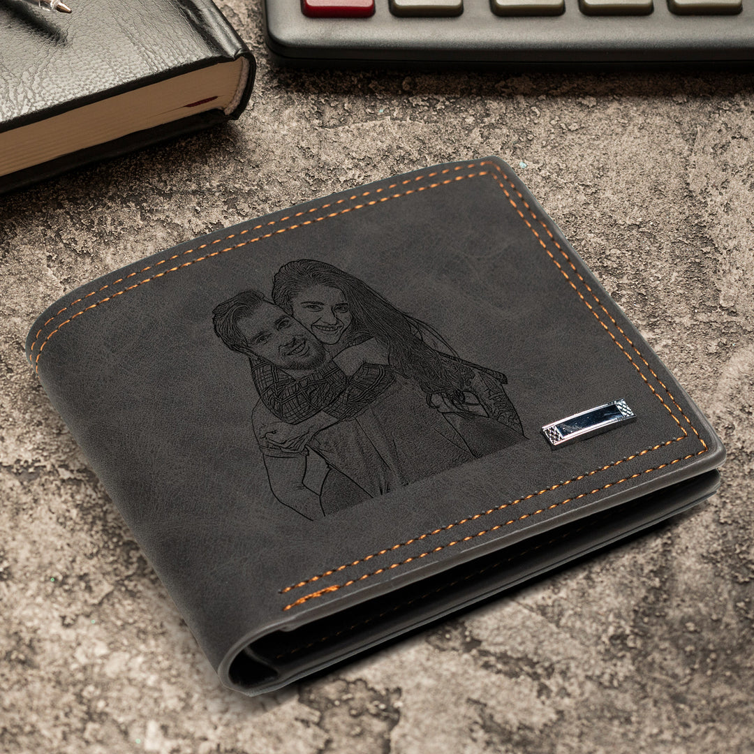 Easycosy Personalized Photo Wallet Engraved with Text-4