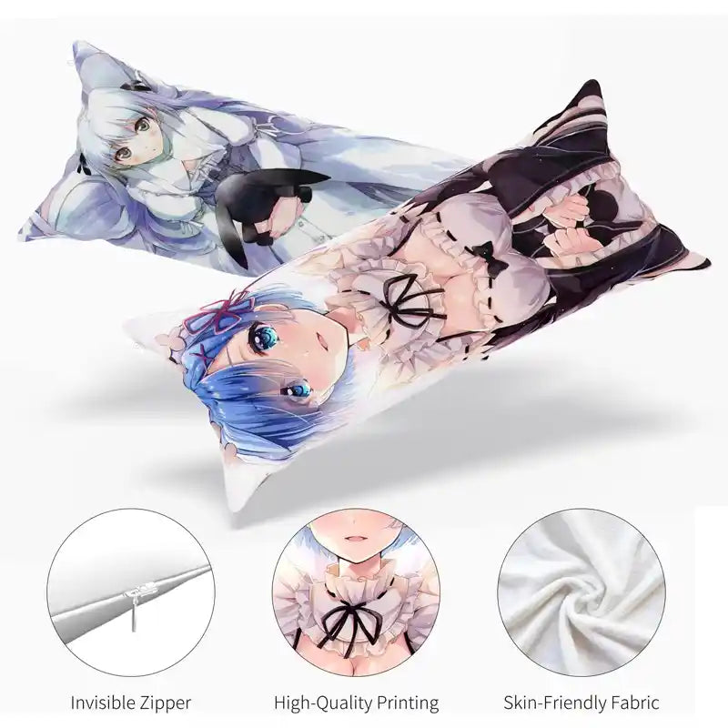 Custom Photo Long Body Pillow Throw Pillow With Cover Text