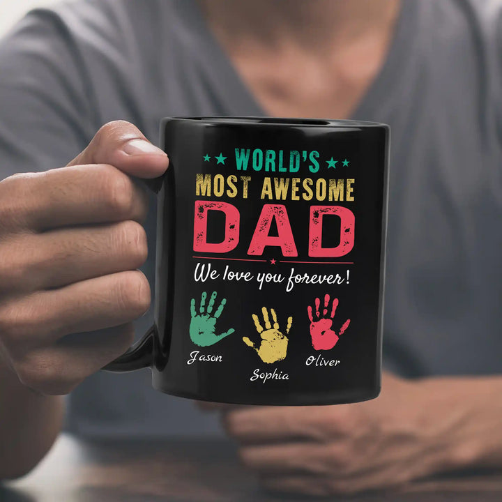 Easycosy Personalized Name Coffee Mug Handprint Design