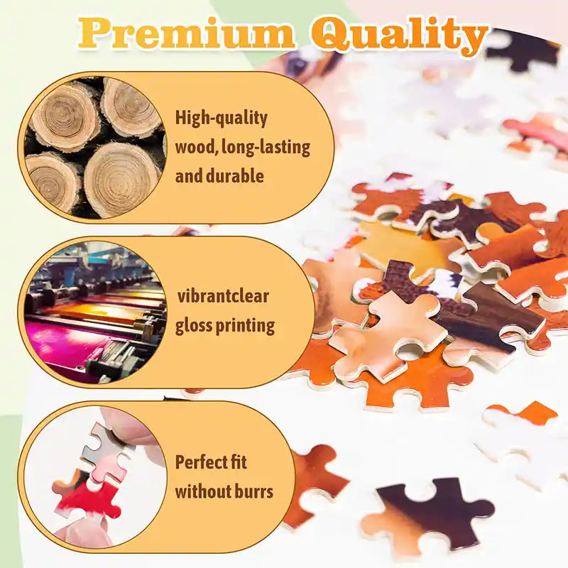 Custom Photo Heart Shaped Puzzle Gifts 344 Pieces