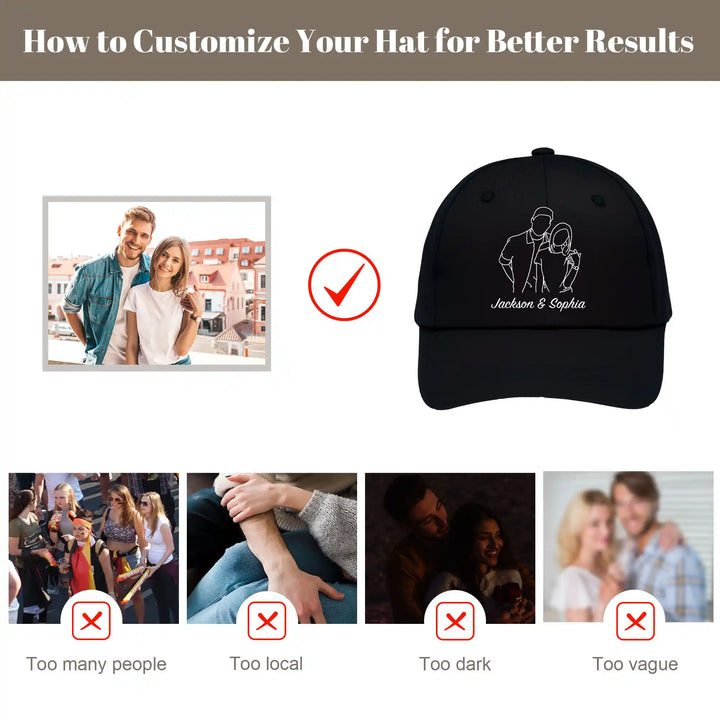 Easycosy Custom Baseball Cap Fathers Day Hats（Made in USA）