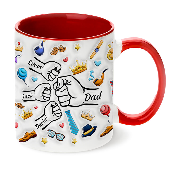 Easycosy Personalized Name Coffee Mug Fist Bump Design