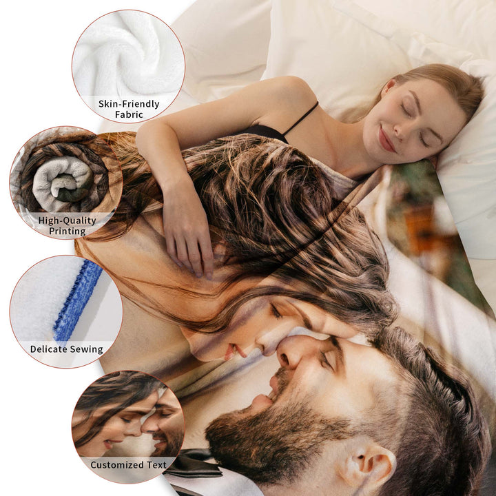 Ideas Custom Full Photos Text  Flannel Blankets