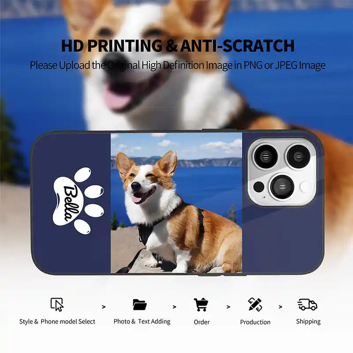 Custom Photo Text With Icon iPhone Case