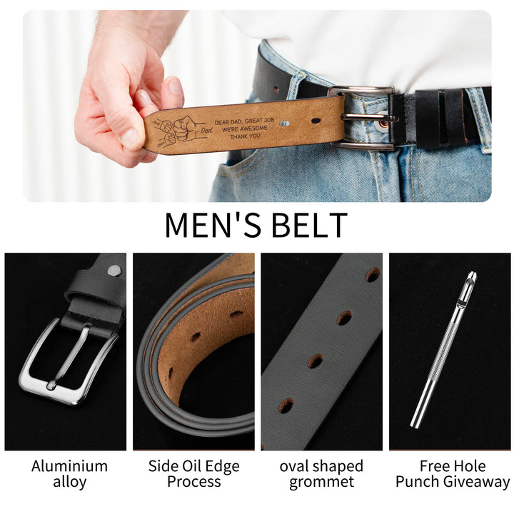 Easycosy Personalized Leather Belt（Made in USA）