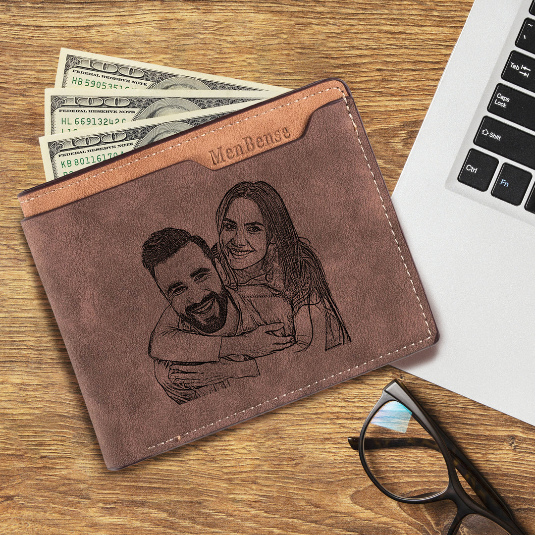 Easycosy Personalized Photo Wallet Engraved with Text-3
