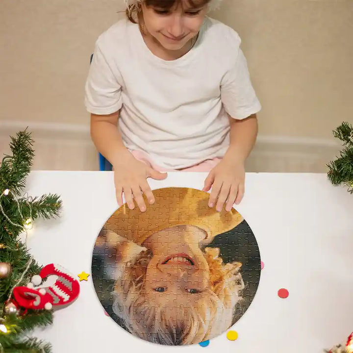 Custom Photo Round Shaped Puzzle Gifts 42 Pieces
