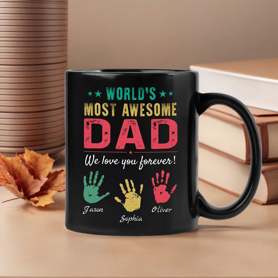 Easycosy Personalized Name Coffee Mug Handprint Design