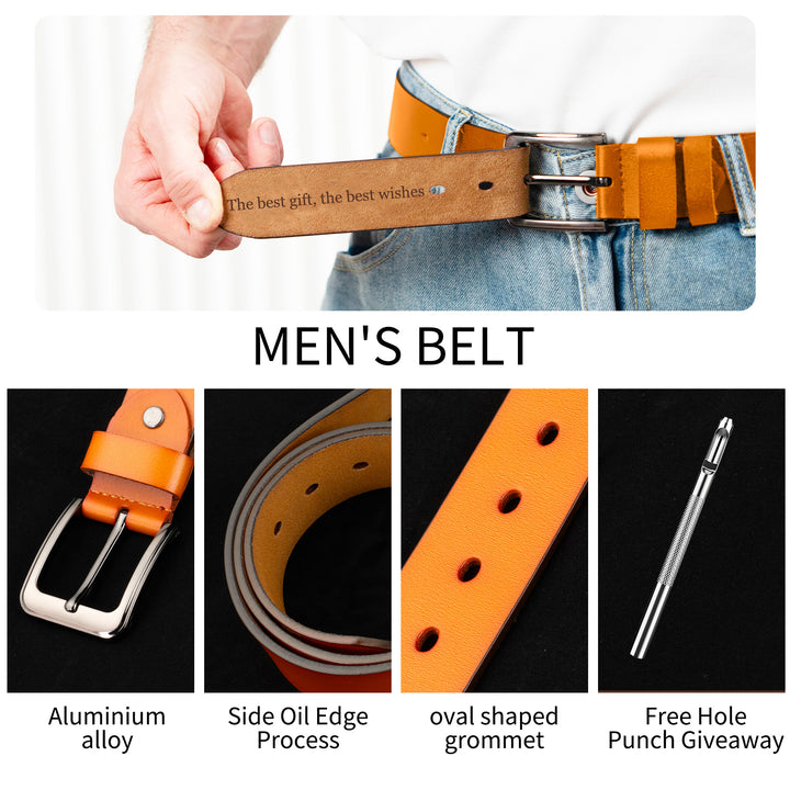 Easycosy Personalized Leather Belt-3（Made in USA）
