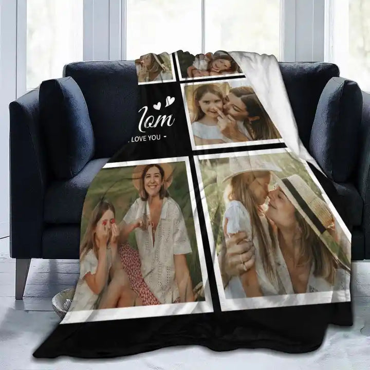 Easycosy Custom Photo Collage Blankets for Mothers Day Gifts