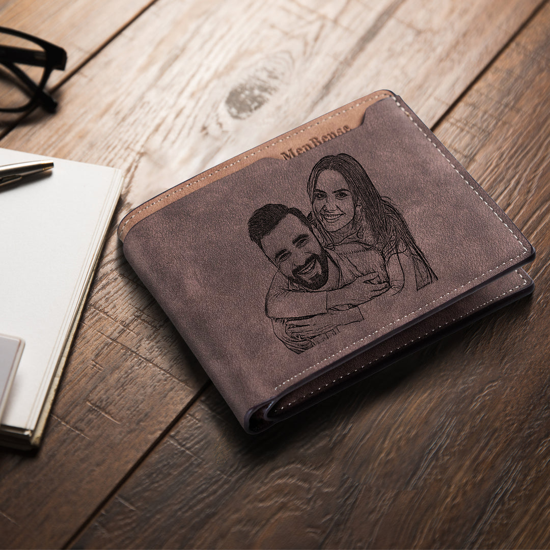 Easycosy Personalized Photo Wallet Engraved with Text-3