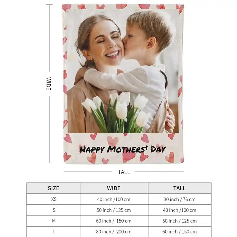 Custom Modern Family Photos Text  Flannel Blankets