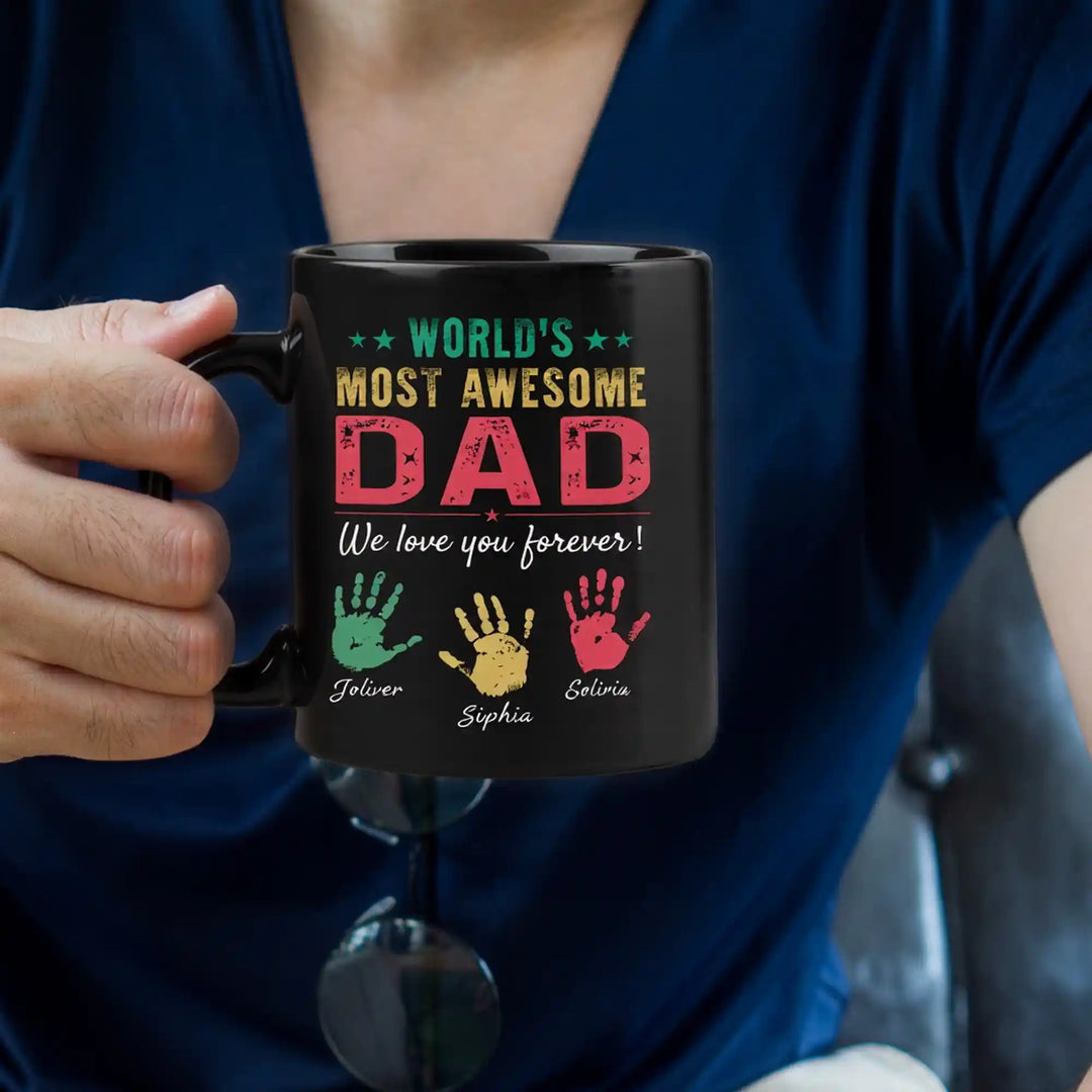 Easycosy Personalized Name Coffee Mug Handprint Design