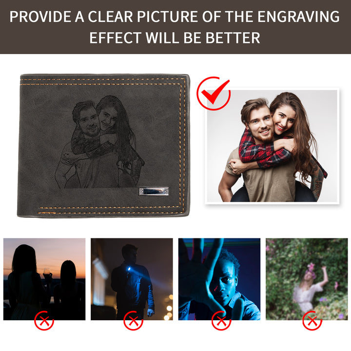 Easycosy Personalized Photo Wallet Engraved with Text-4