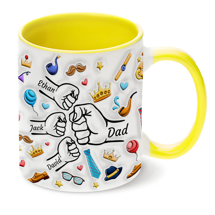 Easycosy Personalized Name Coffee Mug Fist Bump Design