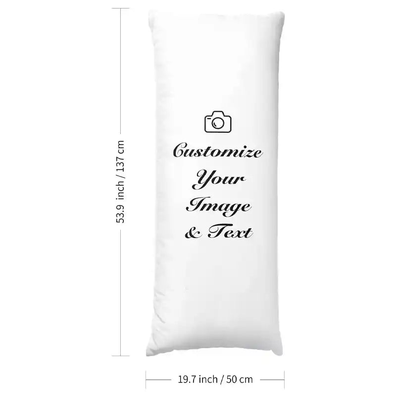 Custom Photo Long Body Pillow Throw Pillow With Cover Text