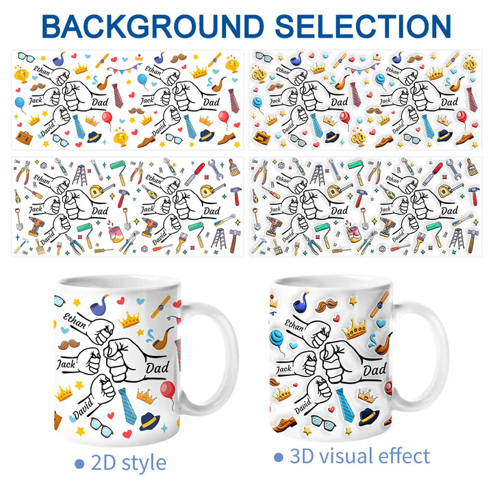 Easycosy Personalized Name Coffee Mug Fist Bump Design