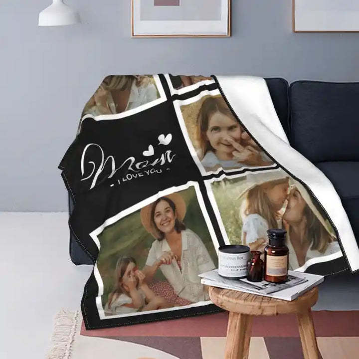 Easycosy Custom Photo Collage Blankets for Mothers Day Gifts