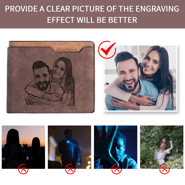 Easycosy Personalized Photo Wallet Engraved with Text-3