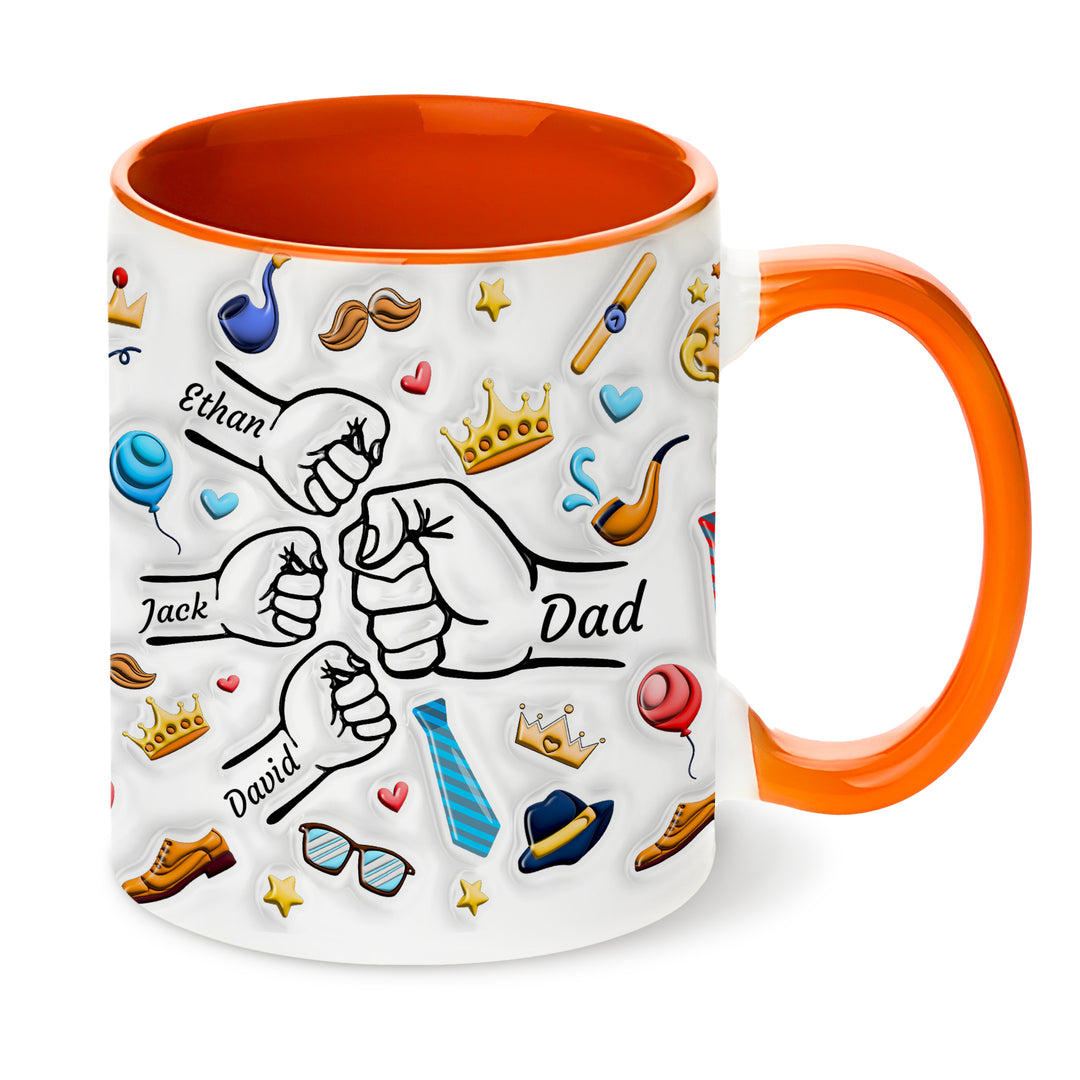Easycosy Personalized Name Coffee Mug Fist Bump Design