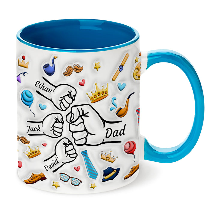 Easycosy Personalized Name Coffee Mug Fist Bump Design