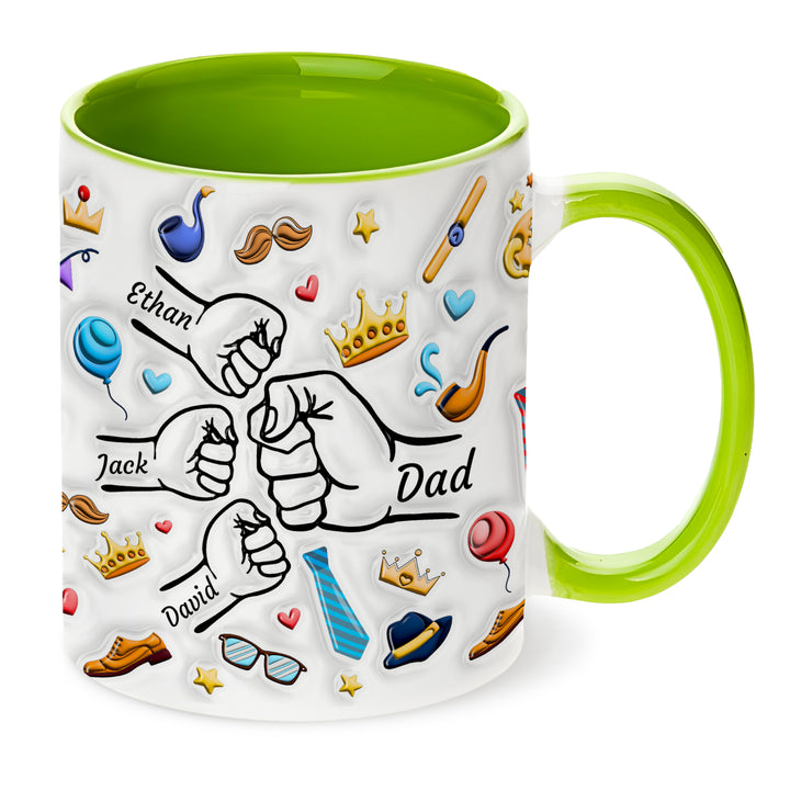 Easycosy Personalized Name Coffee Mug Fist Bump Design