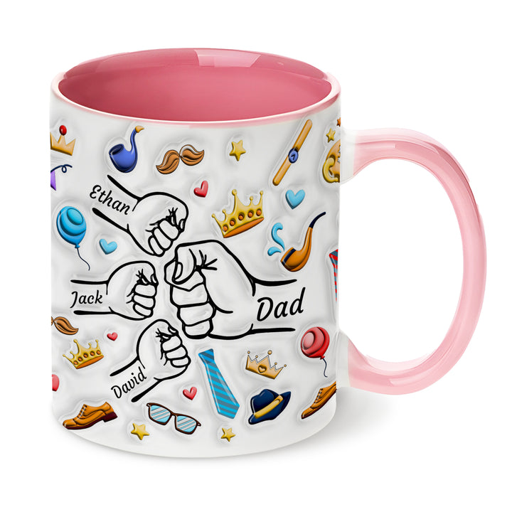 Easycosy Personalized Name Coffee Mug Fist Bump Design