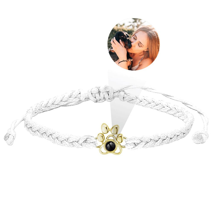 Customized Personalized Photo Dog Paw Bracelet